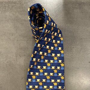 EXCLUSIVE Ermenegildo Zegna Mens Tie Silk Coffee Pots & Coffee Cups Italy